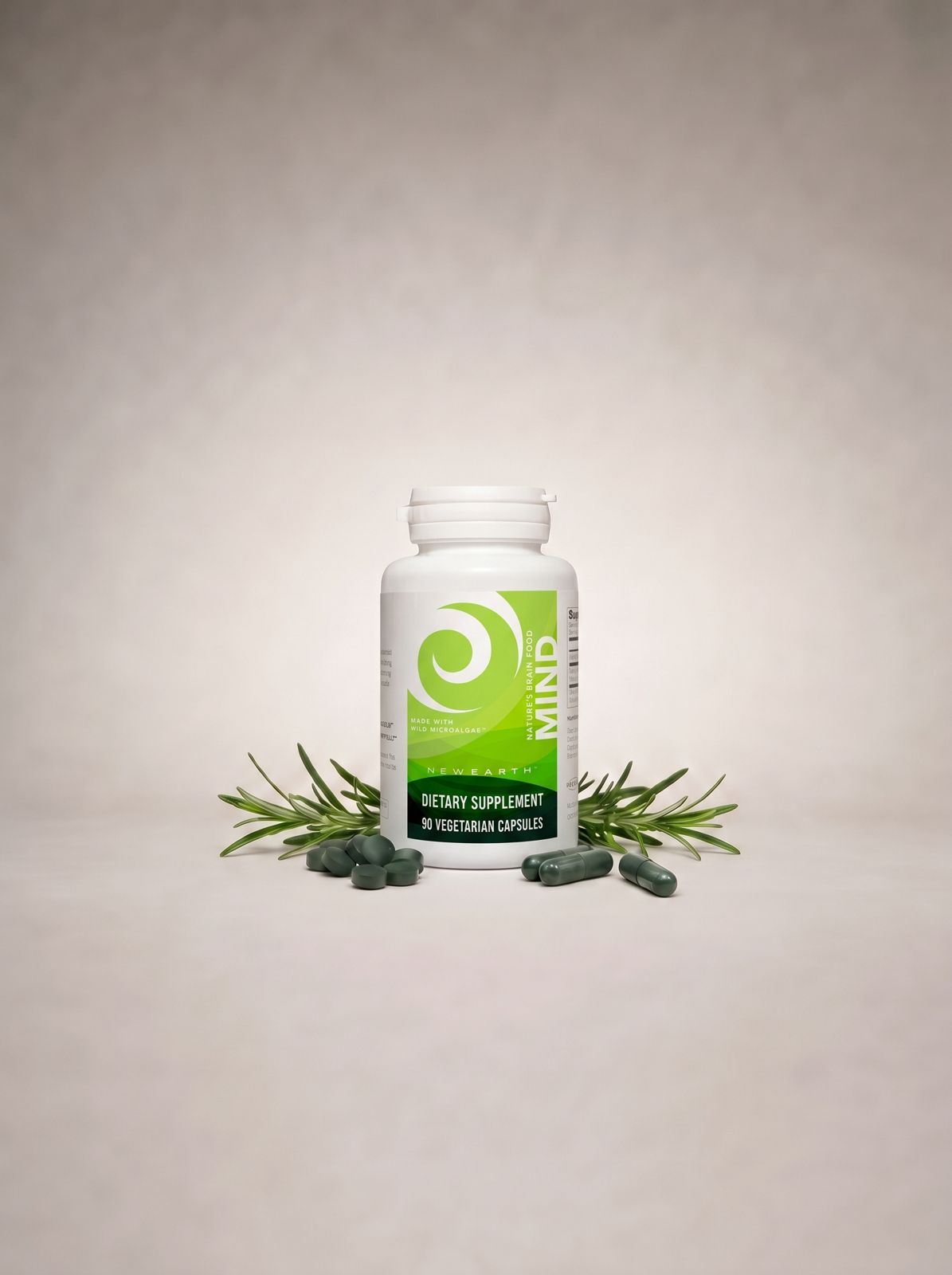 Mind 90, frasco de 90 cápsulas vegetales de microalga silvestre